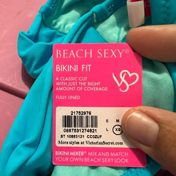 Victoria's Secret's Vintage Low Rise Bikini Bottom Blue Size XS Y2K - Picture 6 of 6